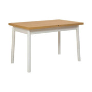 Masa extensibila OLIVER OPEN, stejar/alb, PAL melaminat, 120/153x75x77 cm
