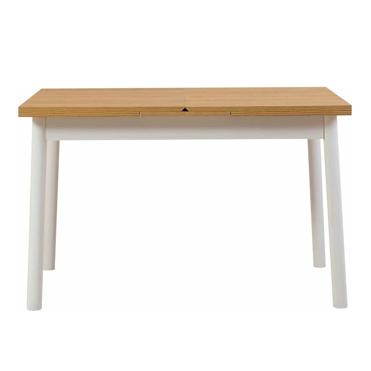 Masa extensibila OLIVER OPEN, stejar/alb, PAL melaminat, 120/153x75x77 cm