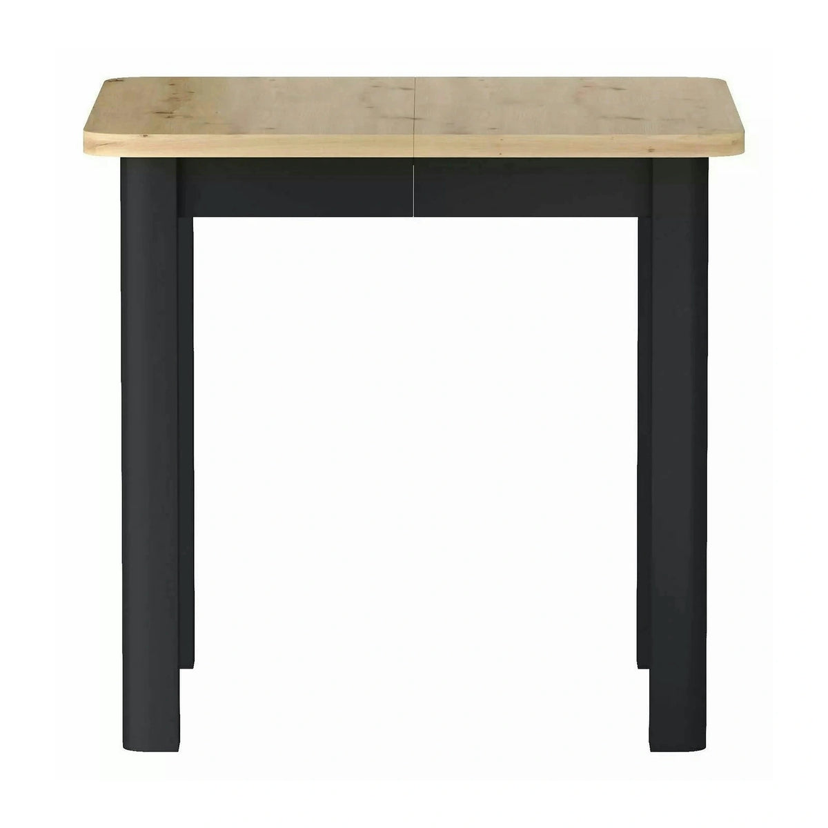 Masă extensibilă OSKAR, stejar artizanal/negru, PAL laminat/MDF, 80–200x80x76 cm