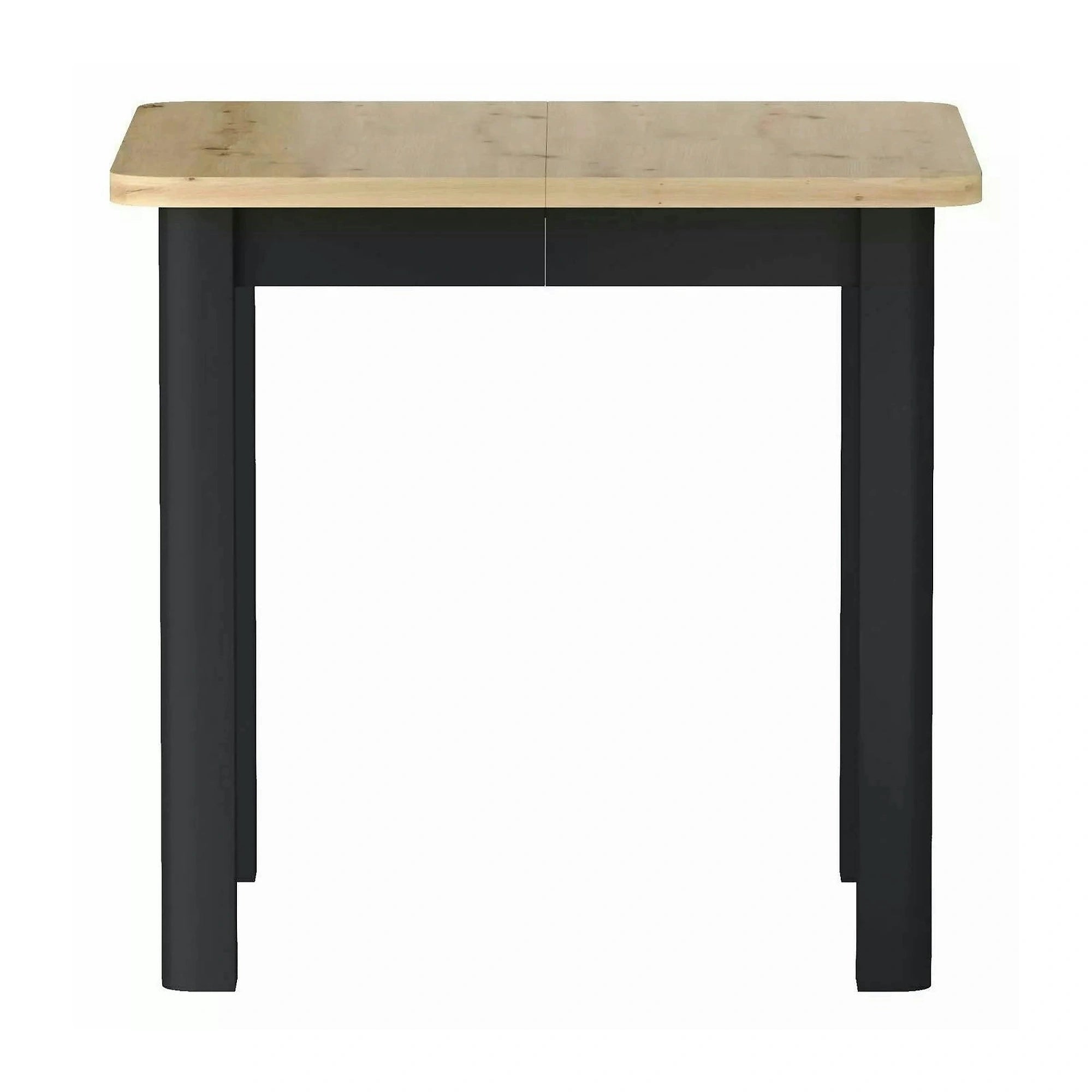 Masă extensibilă OSKAR, stejar artizanal/negru, PAL laminat/MDF, 80–200x80x76 cm