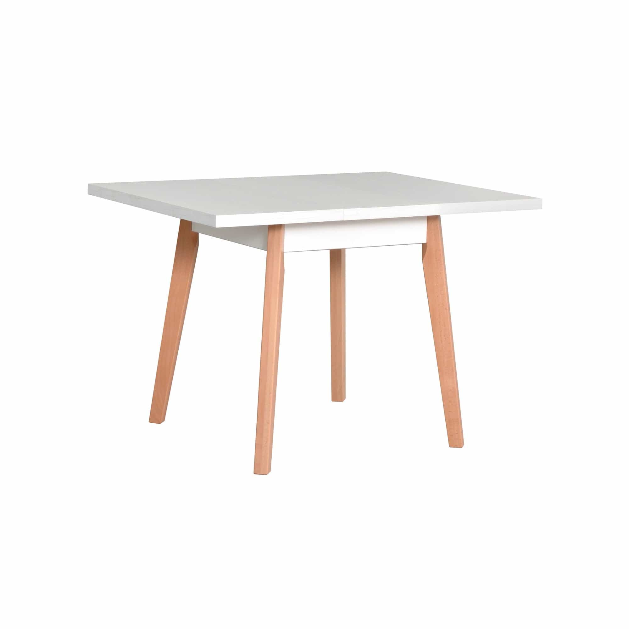 Masa extensibila OSLO 1L, fag/alb, lemn de fag/PAL laminat, 80/110x80x75 cm