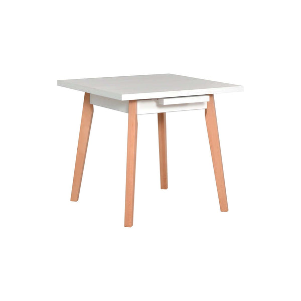 Masa extensibila OSLO 1L, fag/alb, lemn de fag/PAL laminat, 80/110x80x75 cm