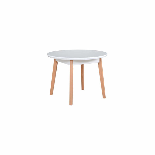 Masa extensibila OSLO 4, alb/stejar sonoma, 100/130x100x75 cm