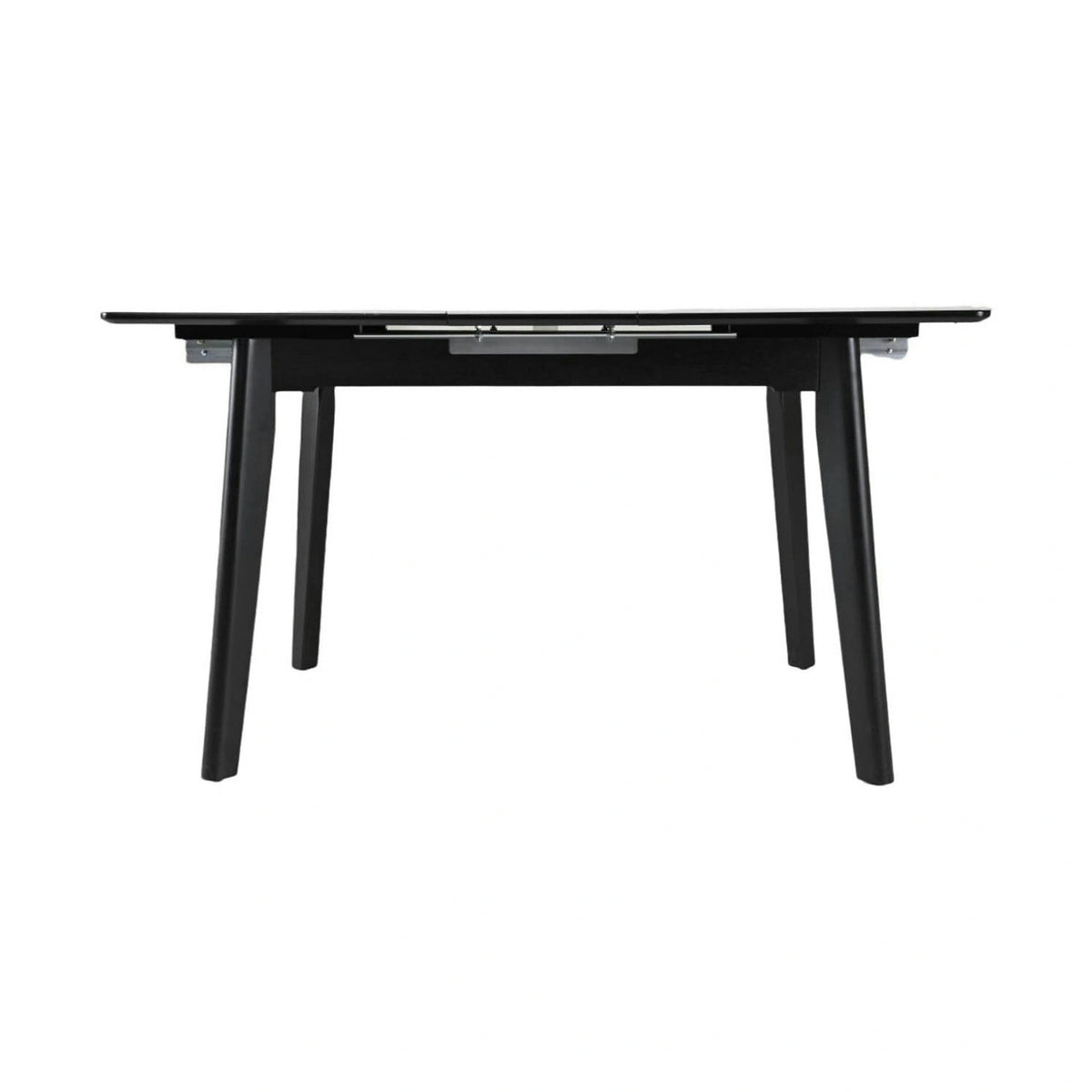 Masa extensibila OSTEN, alb cu efect de marmura/negru, 120/160x80x76 cm