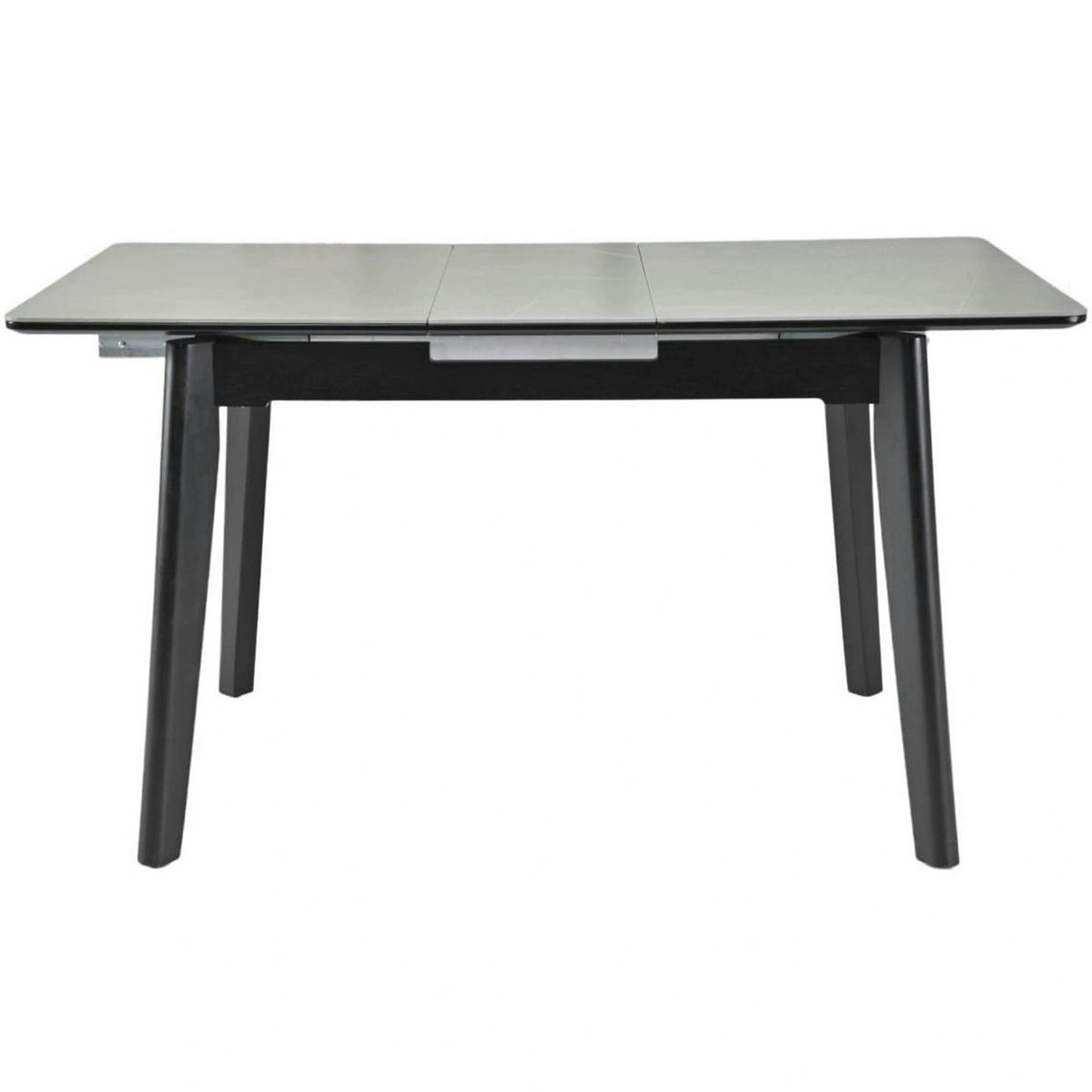 Masa extensibila OSTEN, gri cu efect de marmura/negru, 110/140x80x76 cm