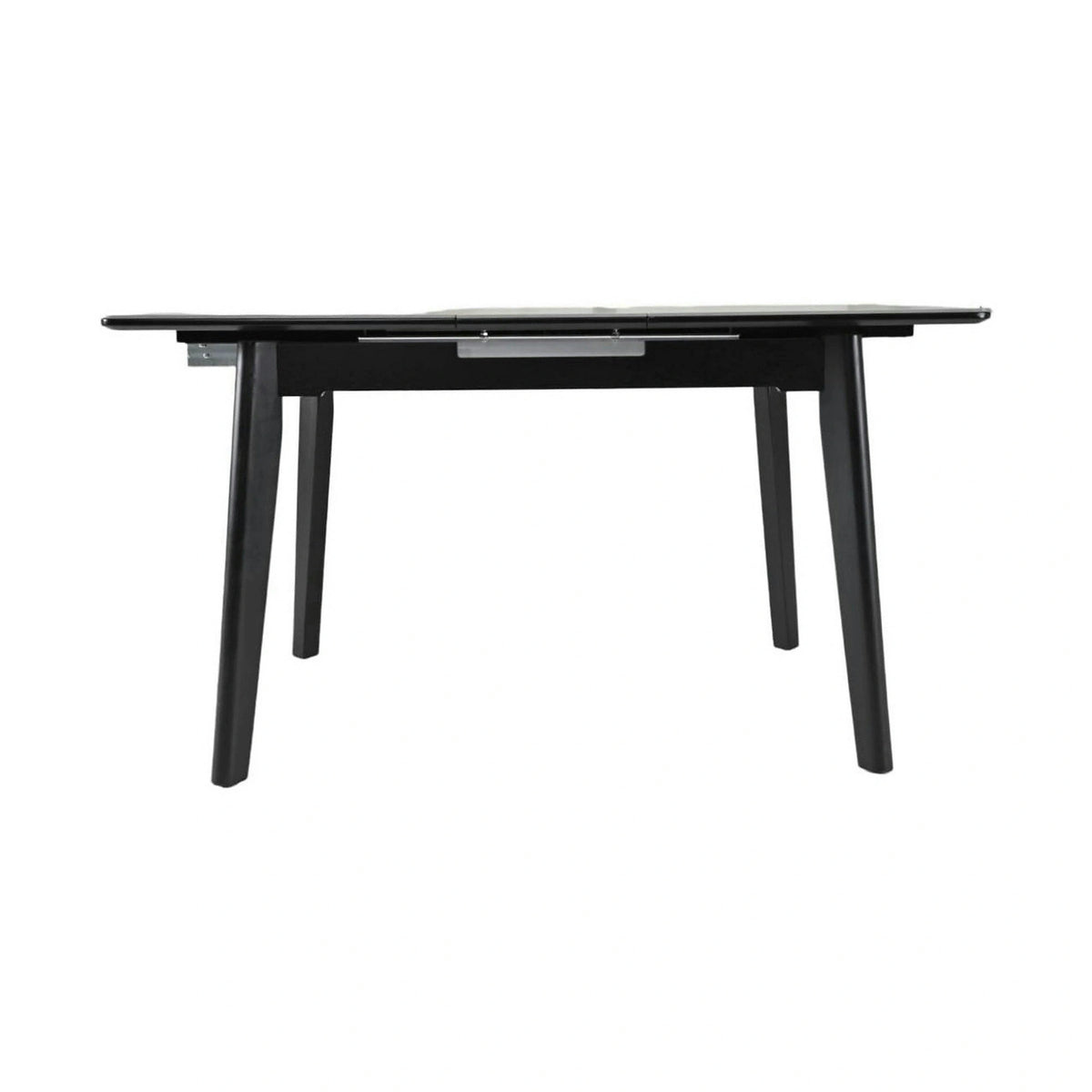 Masa extensibila OSTEN, gri cu efect de marmura/negru, 110/140x80x76 cm
