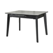 Masa extensibila OSTEN, gri cu efect de marmura/negru, 120/160x80x76 cm