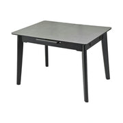 Masa extensibila OSTEN, gri cu efect de marmura/negru, 140/180x80x76 cm