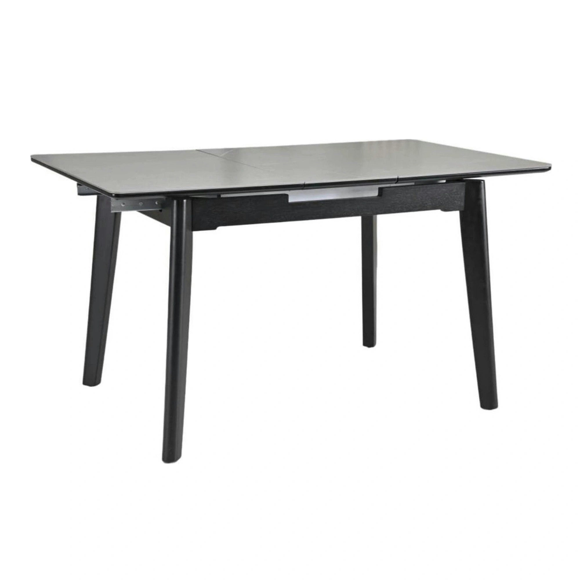Masa extensibila OSTEN, gri cu efect de marmura/negru, 140/180x80x76 cm