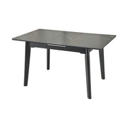 Masa extensibila OSTEN, negru cu efect de marmura, 120/160x80x76 cm