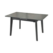 Masa extensibila OSTEN, negru cu efect de marmura, 120/160x80x76 cm
