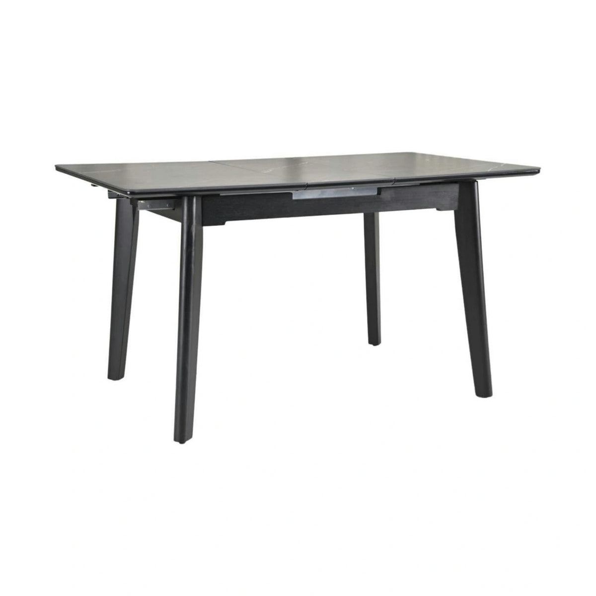 Masa extensibila OSTEN, negru cu efect de marmura, 120/160x80x76 cm