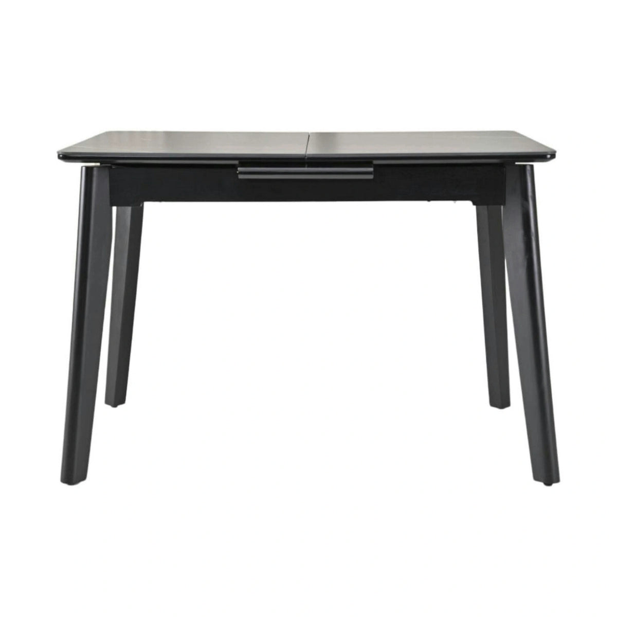 Masa extensibila OSTEN, negru cu efect de marmura, 120/160x80x76 cm
