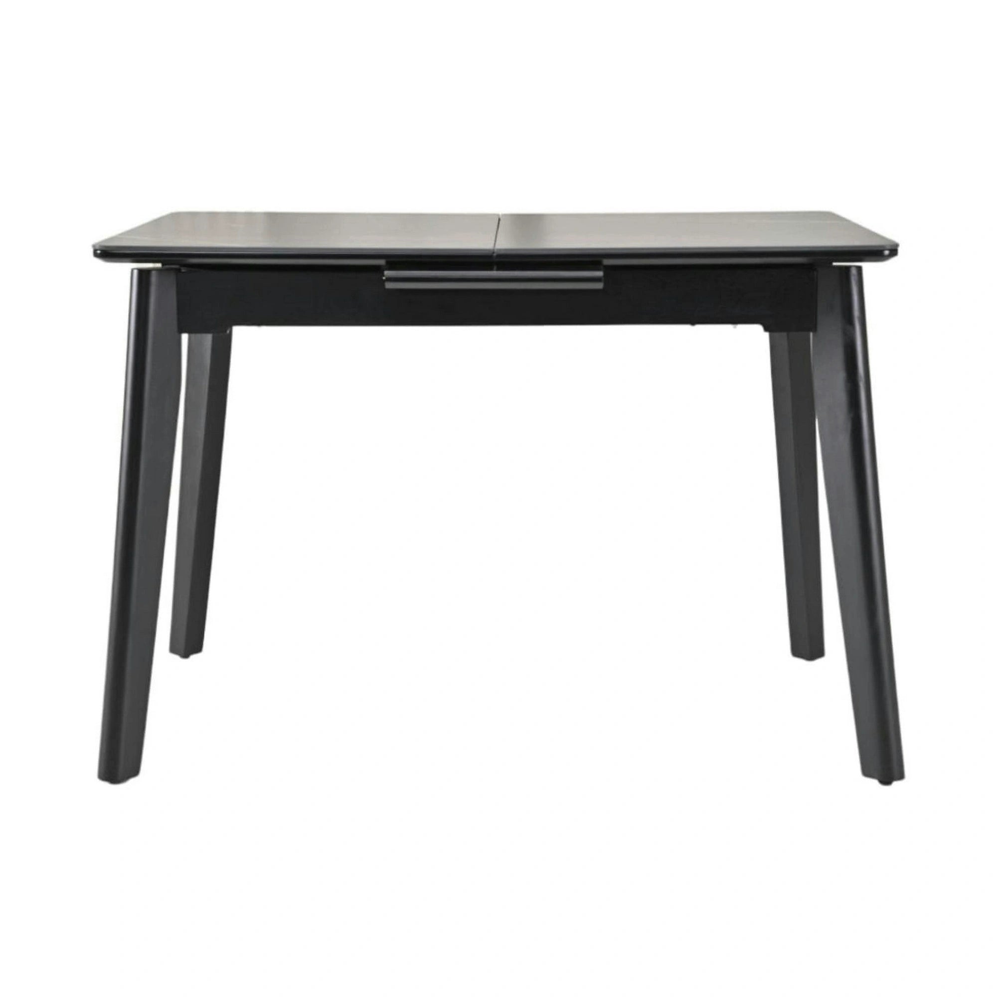 Masa extensibila OSTEN, negru cu efect de marmura, 120/160x80x76 cm