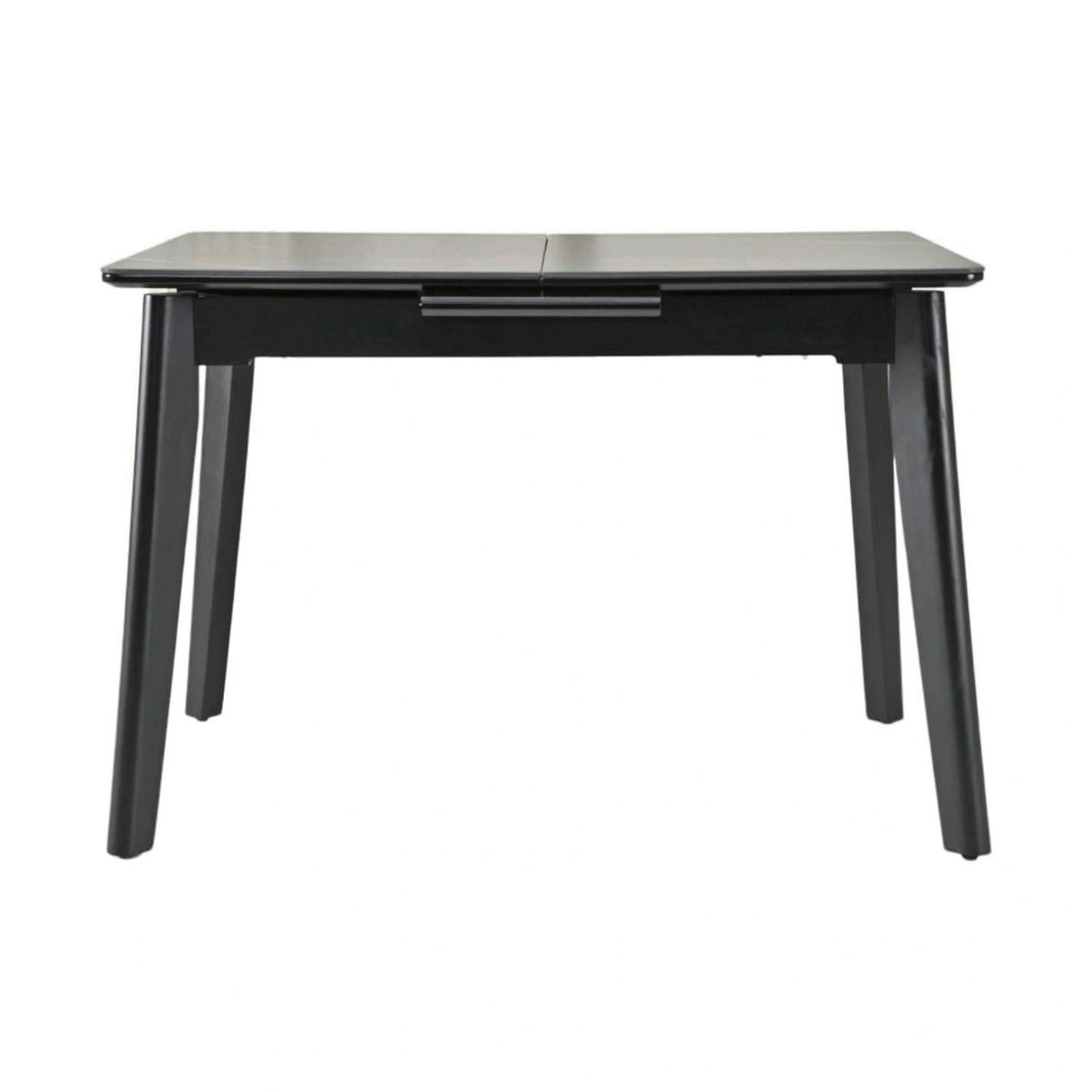Masa extensibila OSTEN, negru cu efect de marmura, 120/160x80x76 cm