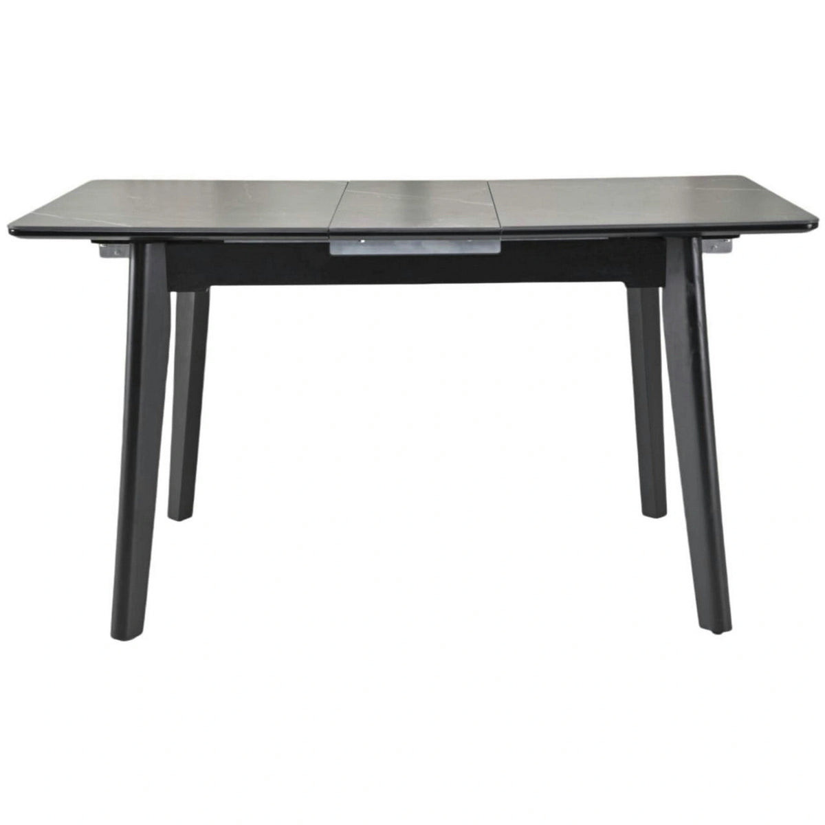 Masa extensibila OSTEN, negru cu efect de marmura, 120/160x80x76 cm