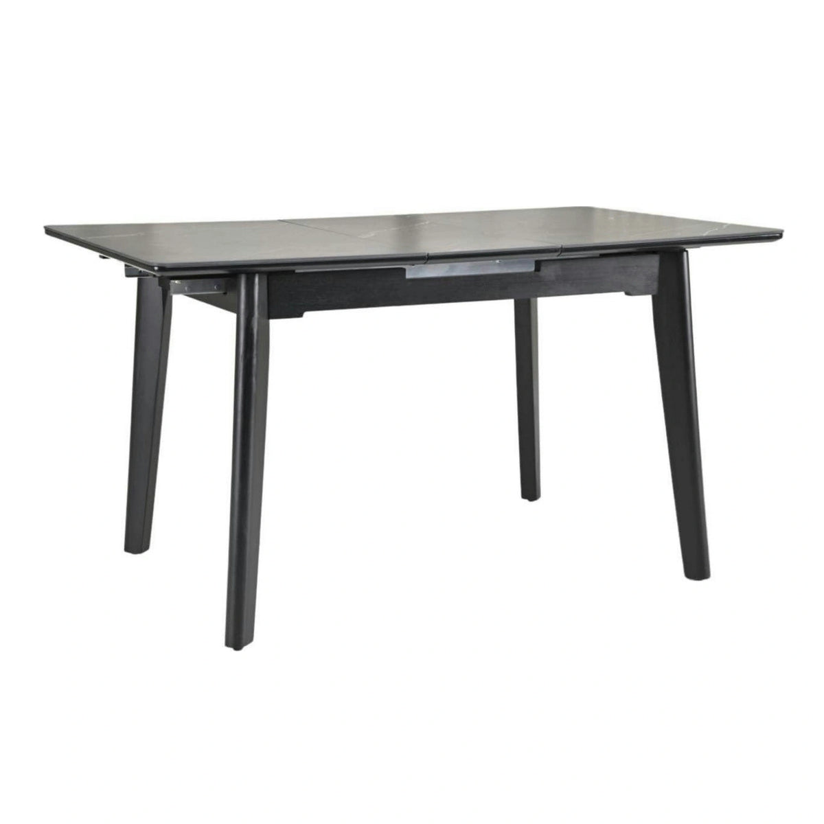 Masa extensibila OSTEN, negru cu efect de marmura, 140/180x80x76 cm