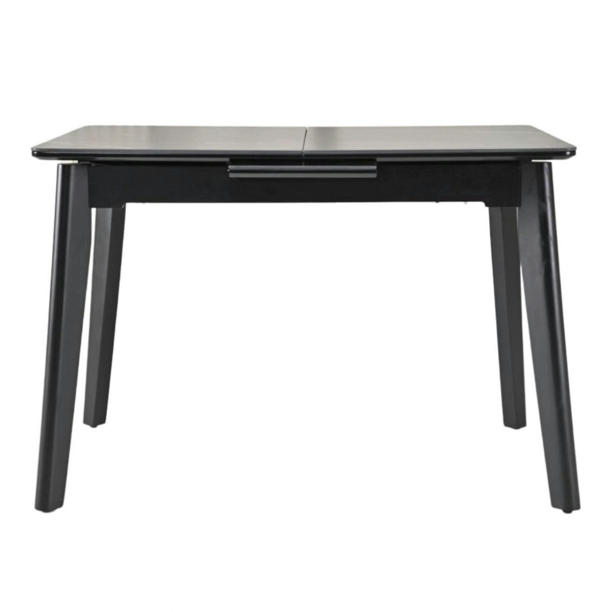 Masa extensibila OSTEN, negru cu efect de marmura, 140/180x80x76 cm