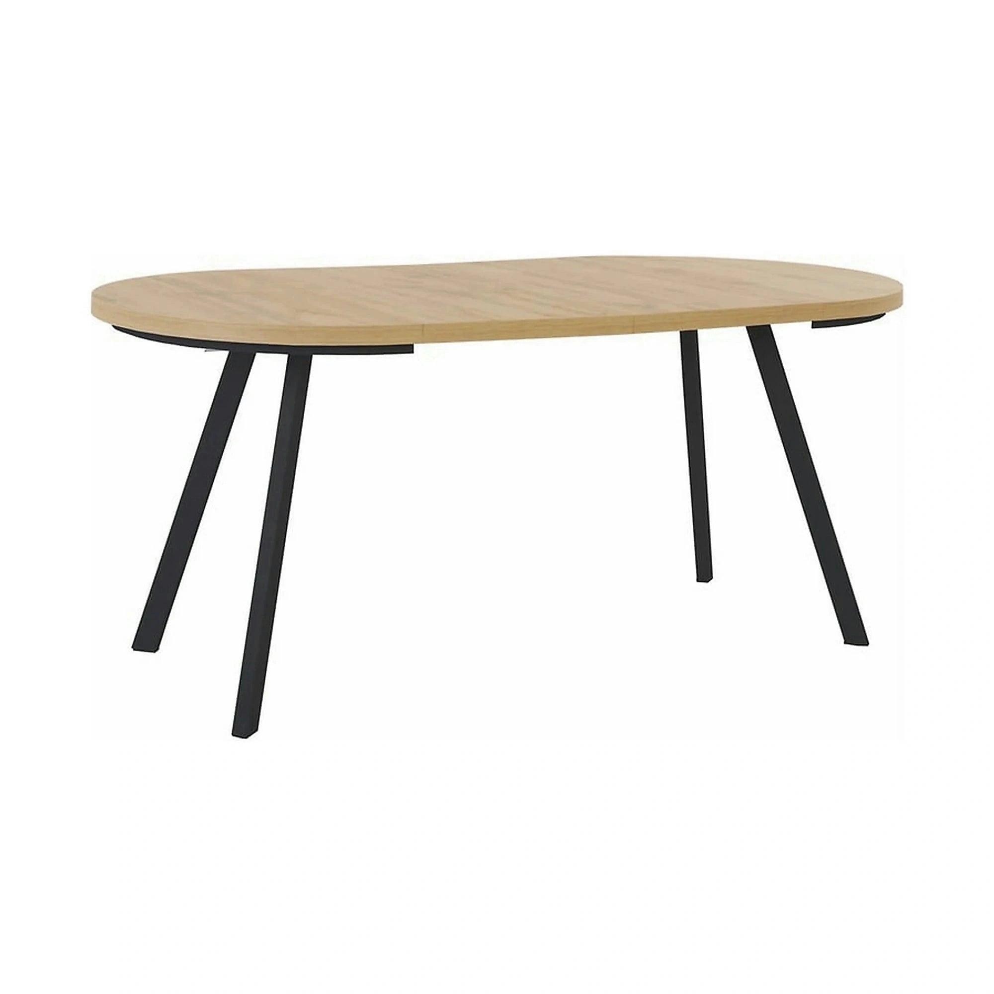 Masa extensibila PARES, stejar artisan/negru, PAL laminat/metal, 90/180x90x76 cm