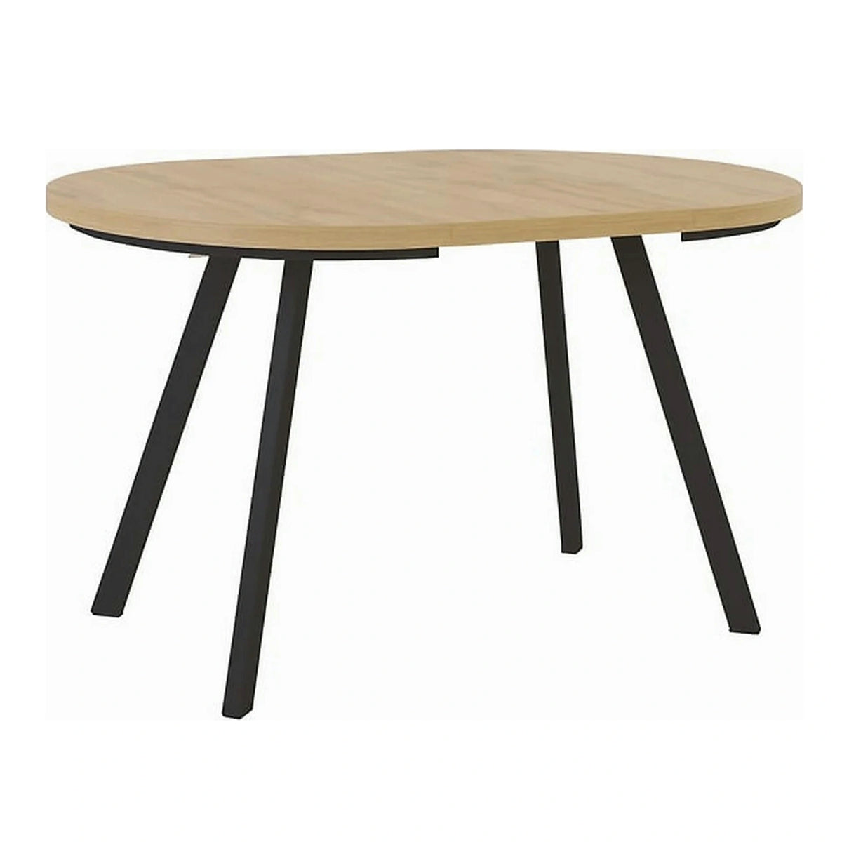 Masa extensibila PARES, stejar artisan/negru, PAL laminat/metal, 90/180x90x76 cm