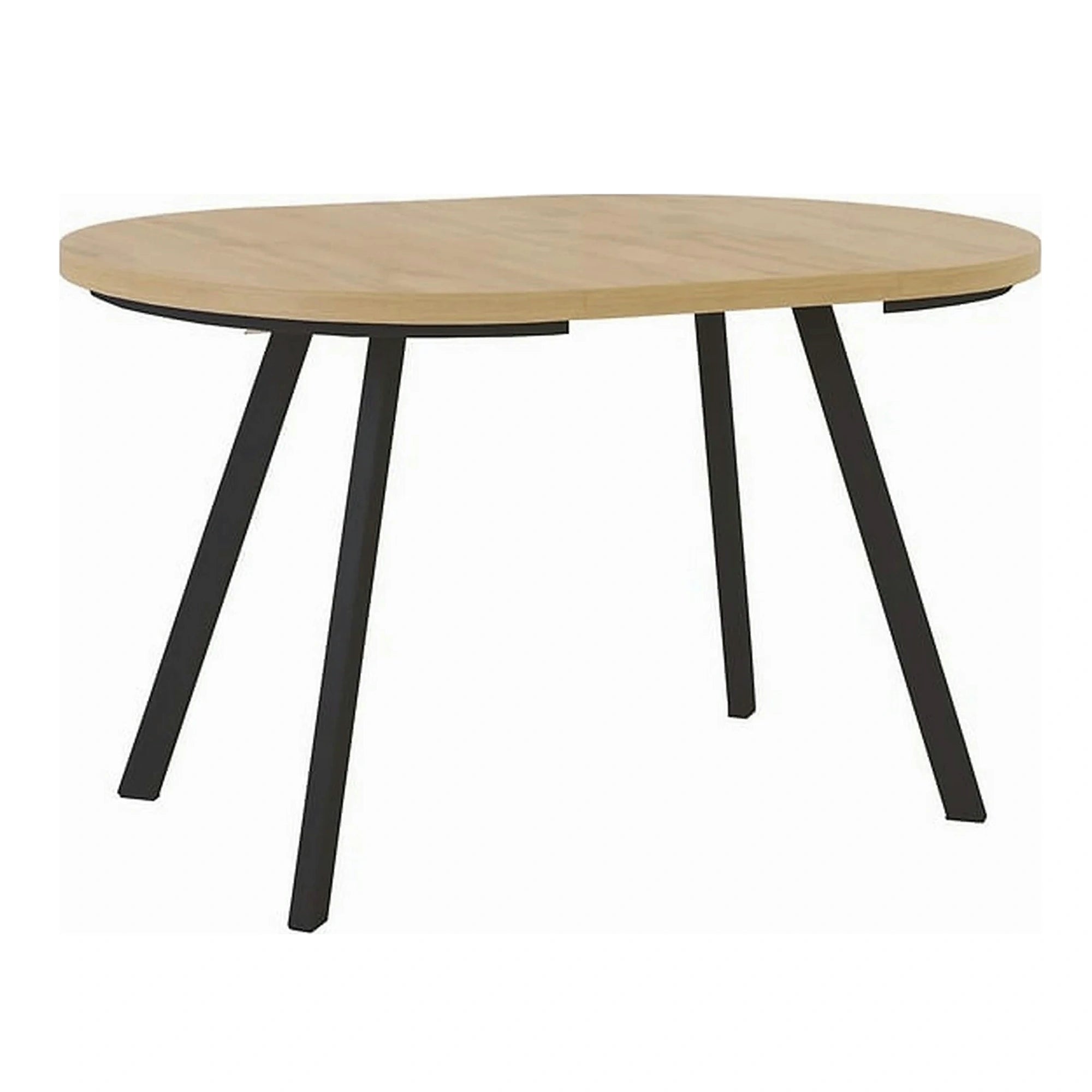 Masa extensibila PARES, stejar artisan/negru, PAL laminat/metal, 90/180x90x76 cm