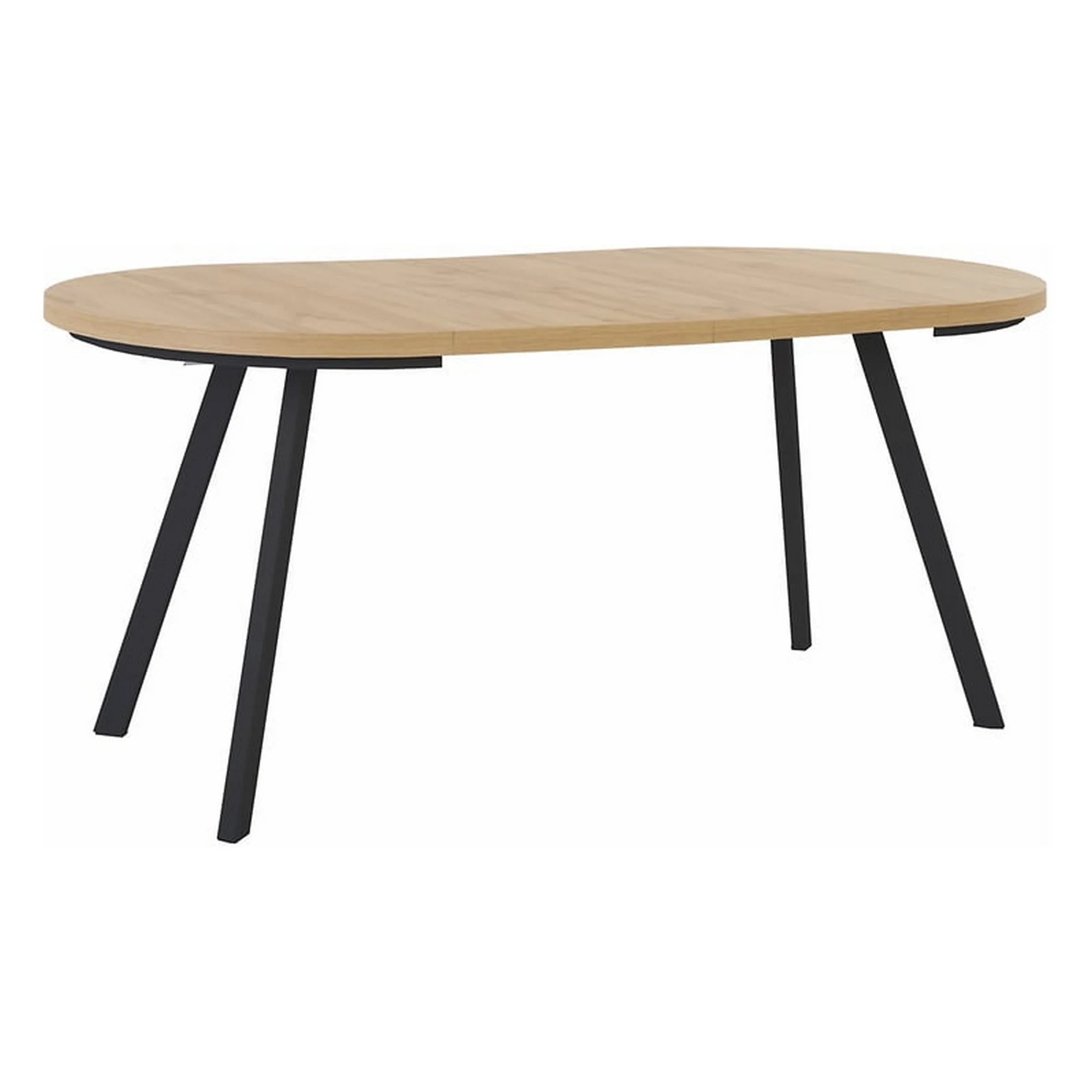 Masa extensibila PARES, stejar artisan/negru, PAL laminat/metal, 90/180x90x76 cm