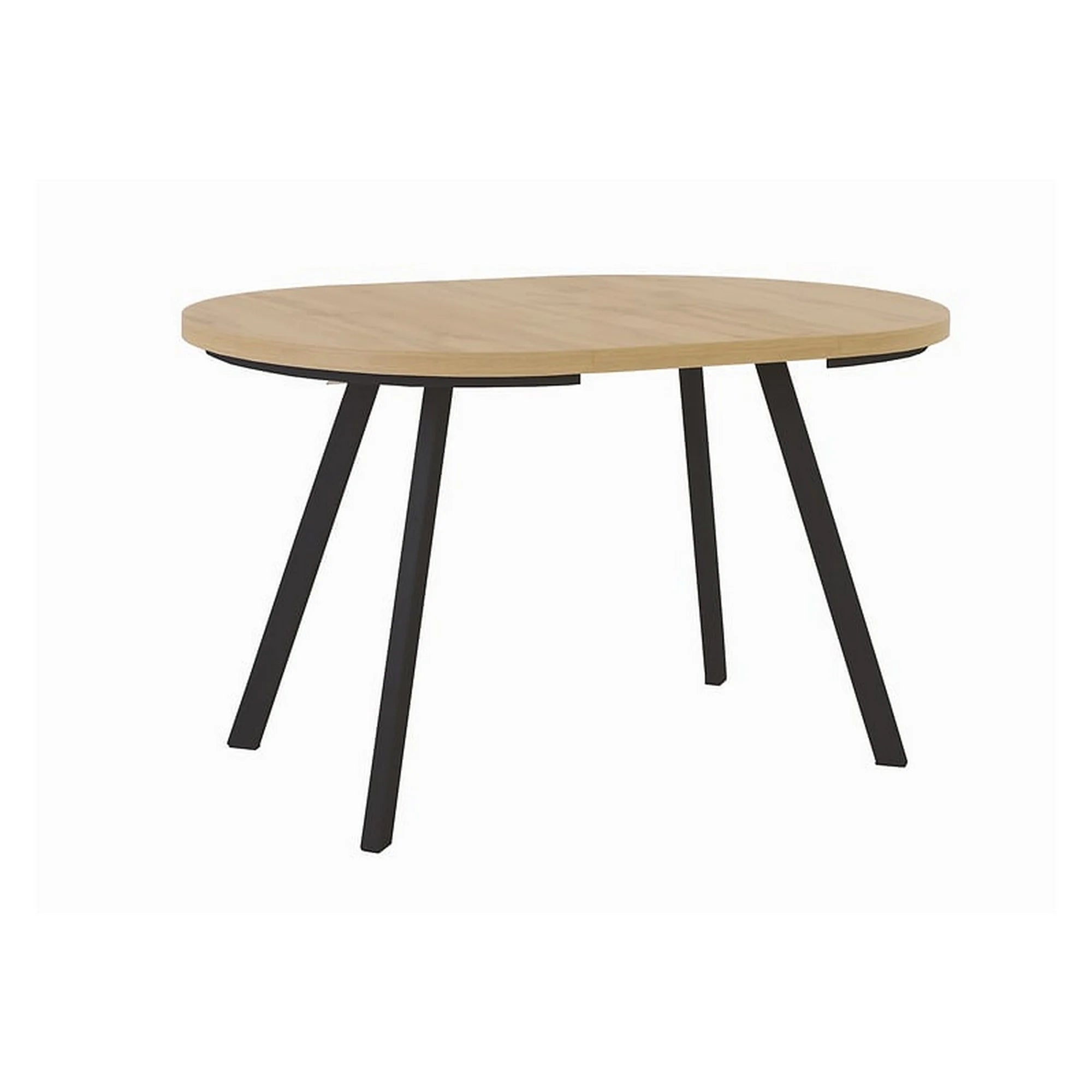 Masa extensibila PARES, stejar artisan/negru, PAL laminat/metal, 90/180x90x76 cm