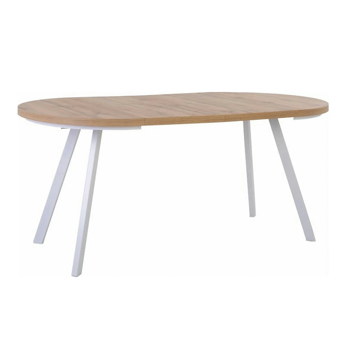 Masa extensibila PARES, stejar wotan/alb, PAL laminat/lemn, 90/180x90x76 cm