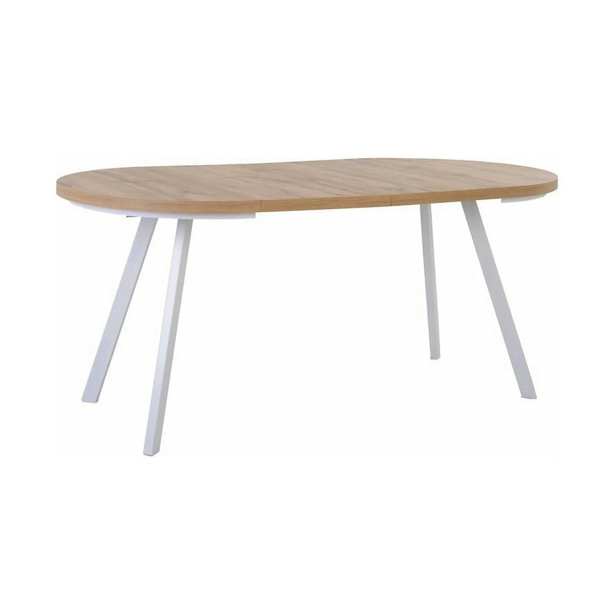 Masa extensibila PARES, stejar wotan/alb, PAL laminat/lemn, 90/180x90x76 cm