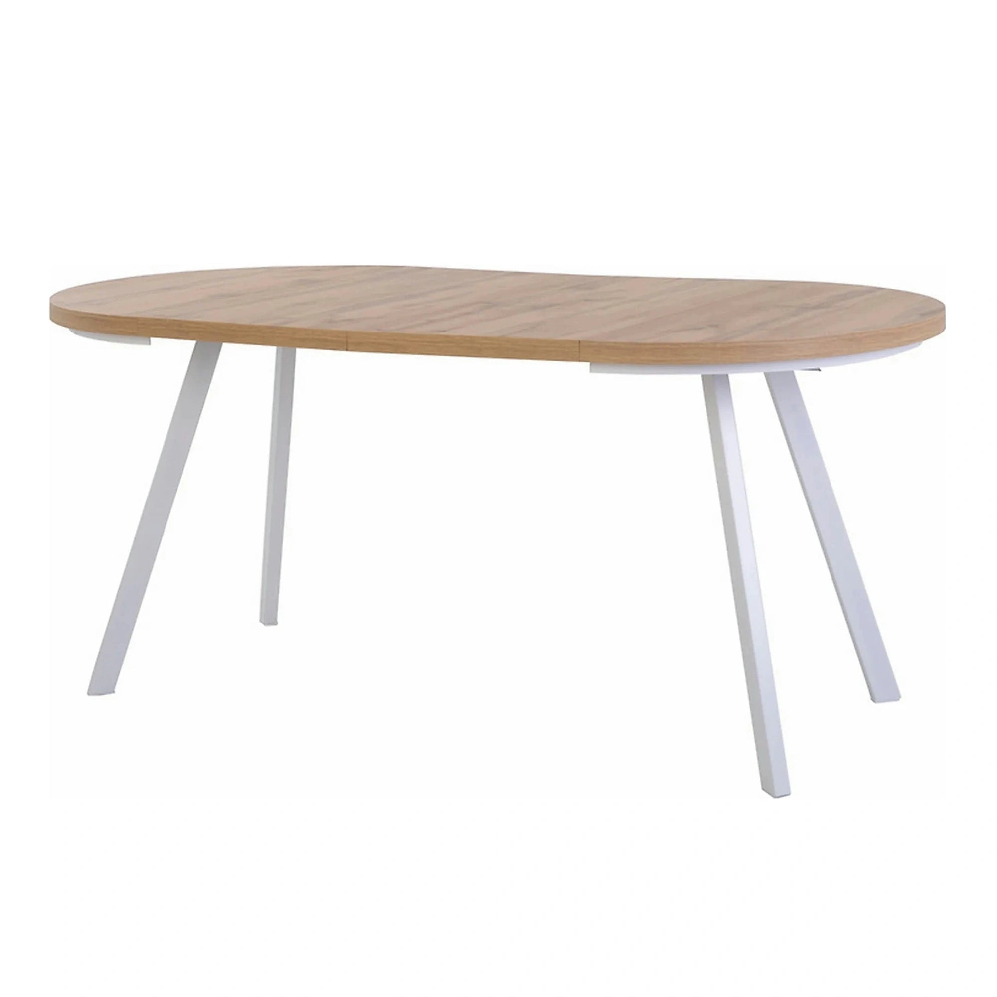 Masa extensibila PARES, stejar wotan/alb, PAL laminat/lemn, 90/180x90x76 cm