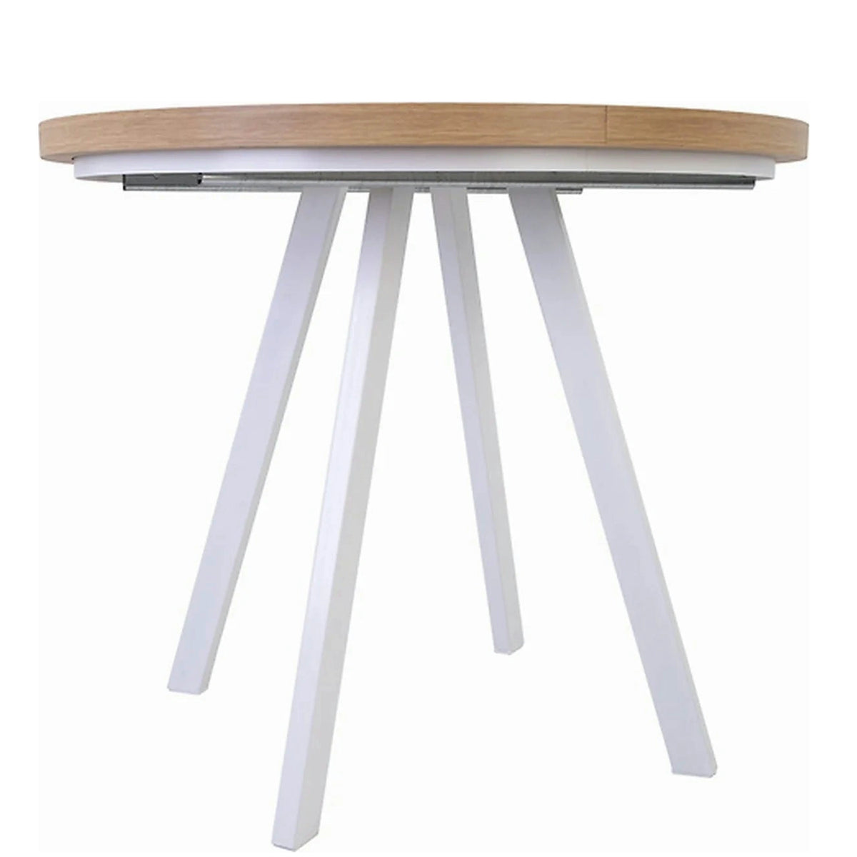 Masa extensibila PARES, stejar wotan/alb, PAL laminat/lemn, 90/180x90x76 cm