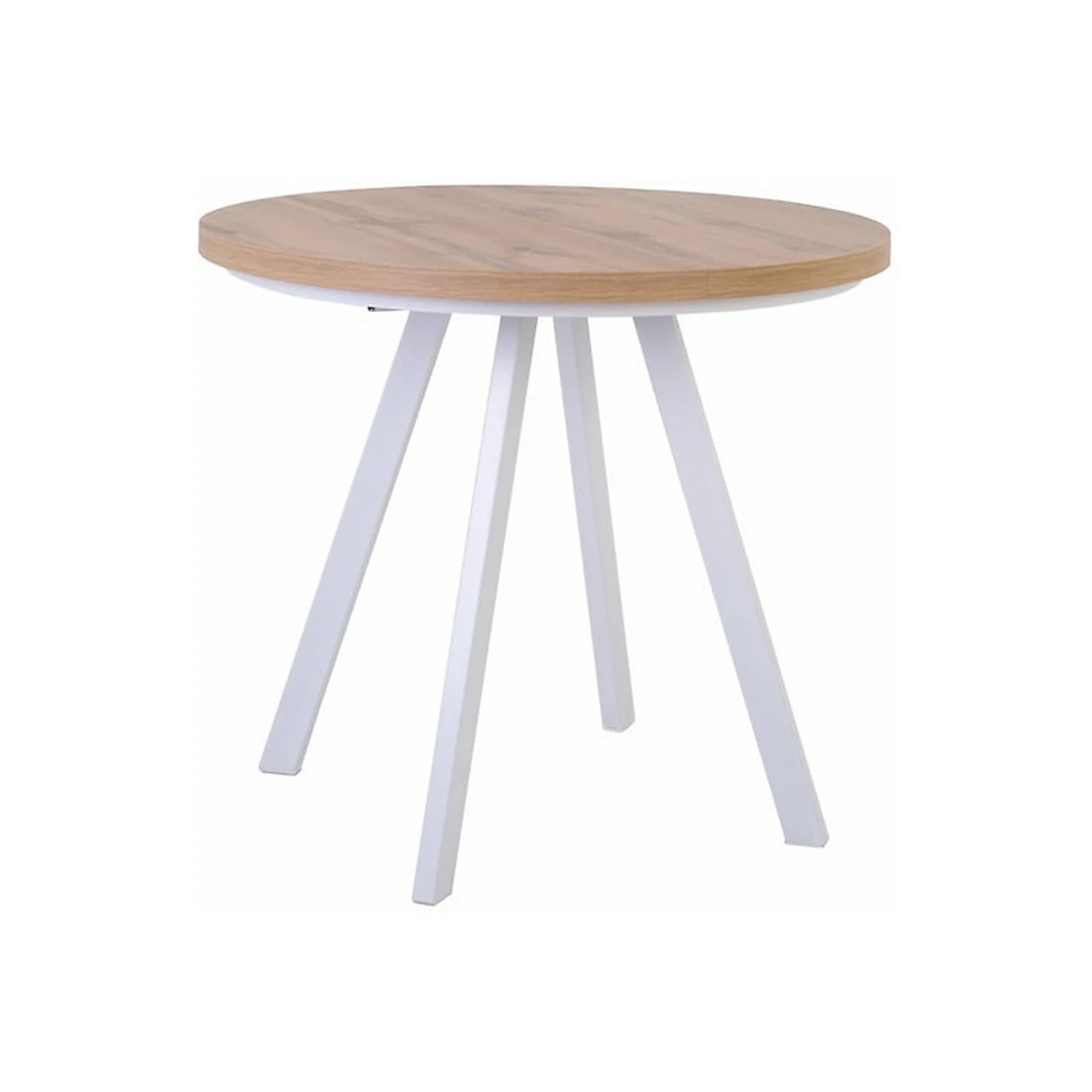 Masa extensibila PARES, stejar wotan/alb, PAL laminat/lemn, 90/180x90x76 cm