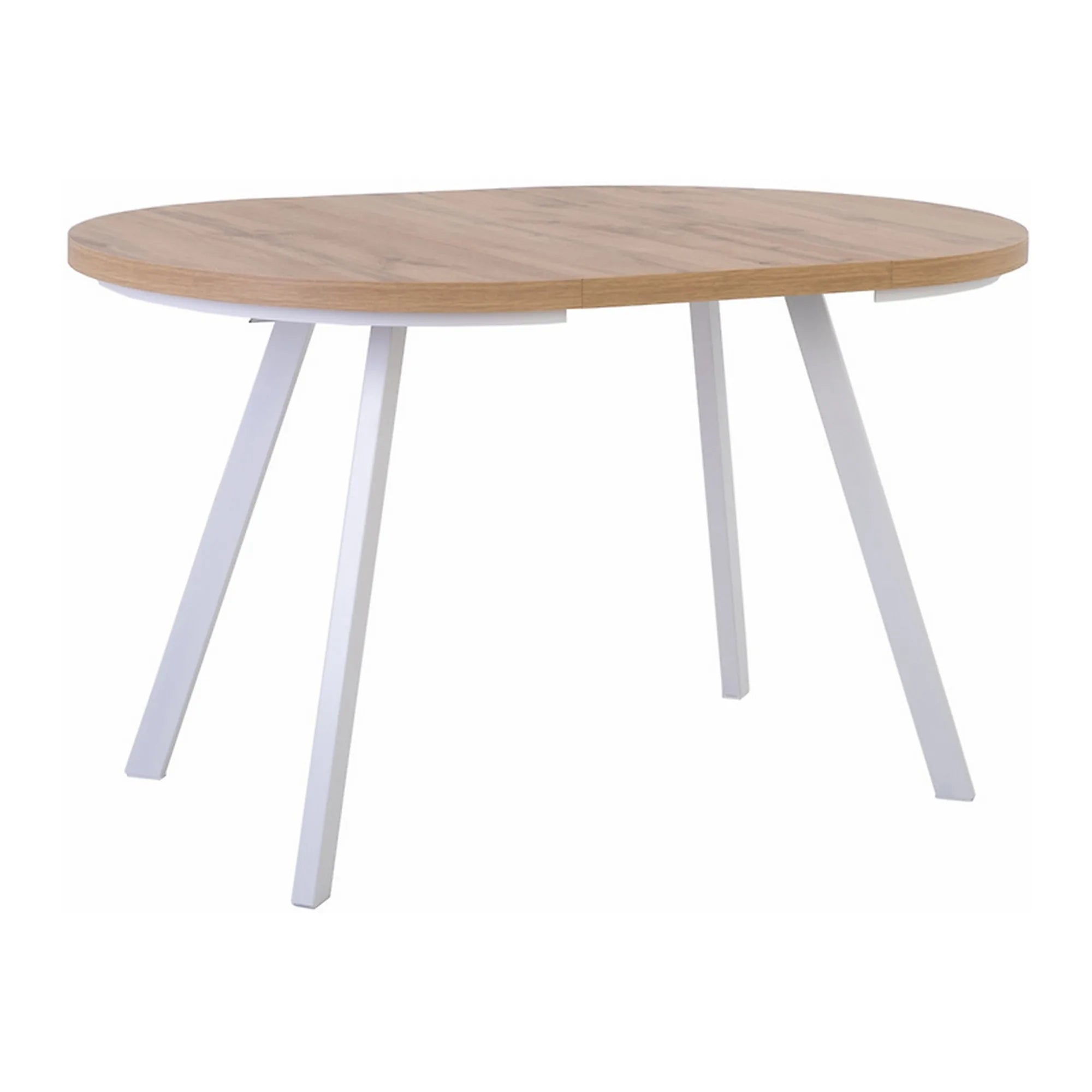 Masa extensibila PARES, stejar wotan/alb, PAL laminat/lemn, 90/180x90x76 cm