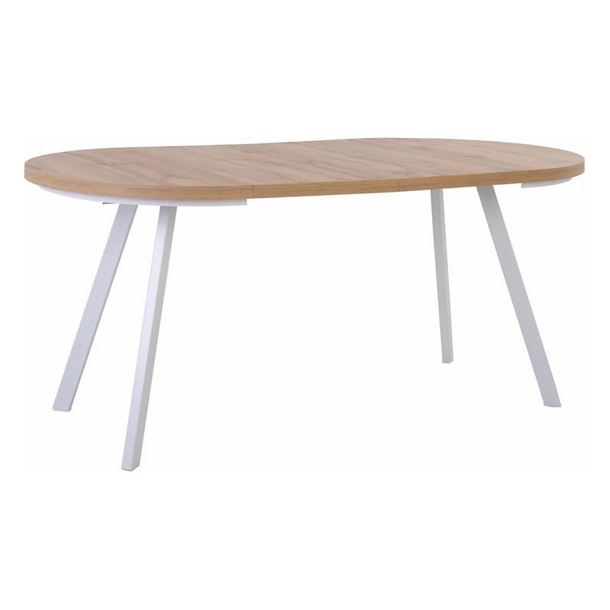 Masa extensibila PARES, stejar wotan/alb, PAL laminat/lemn, 90/180x90x76 cm