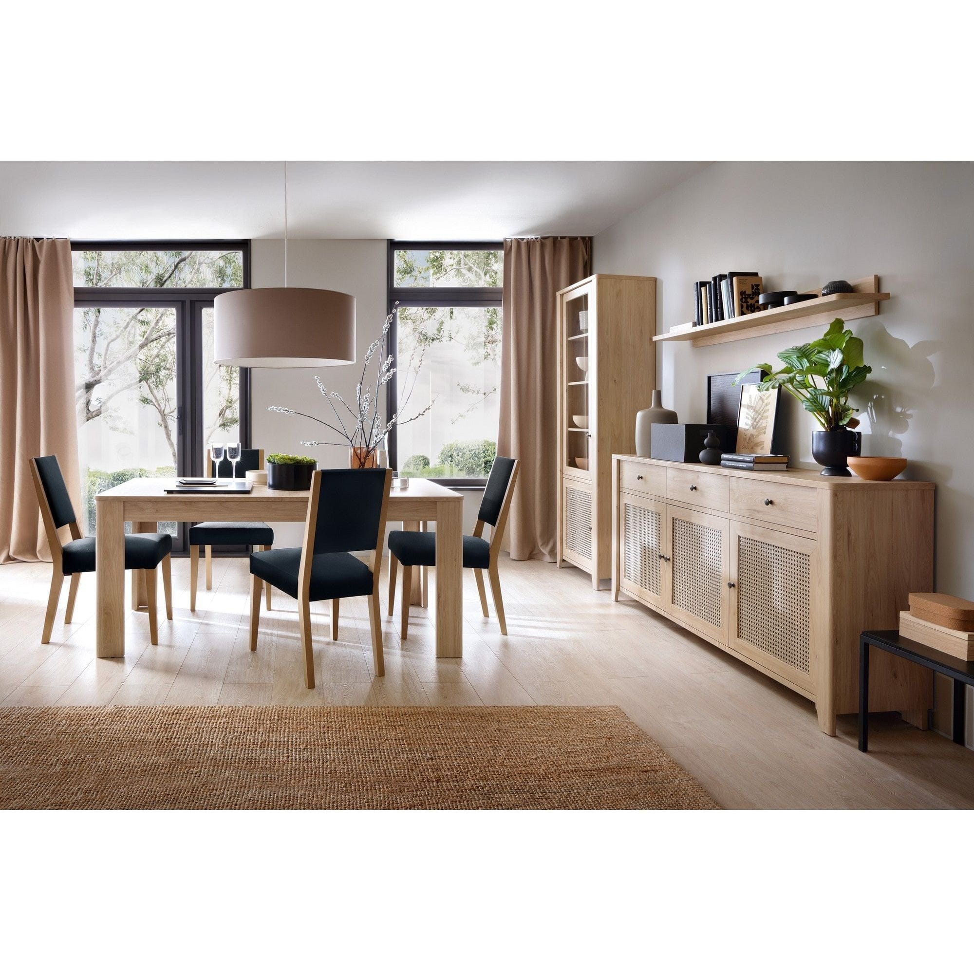 Masa extensibila PARILLA, stejar, PAL laminat, 160/200x90x76 cm