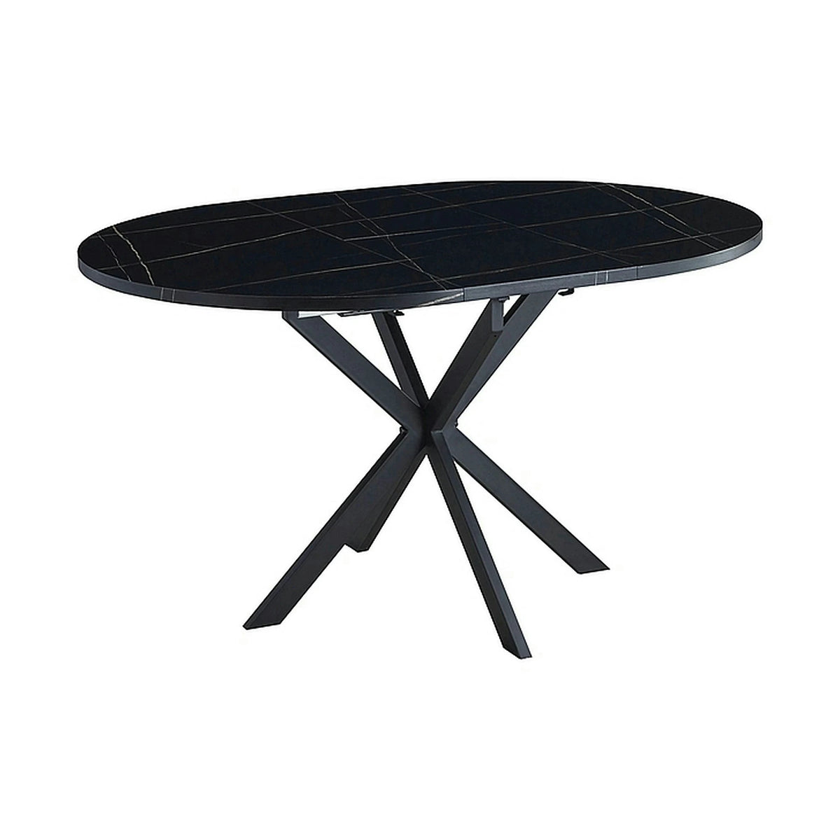 Masa extensibila pentru sufragerie GASTON, negru, 100/135x100x75 cm