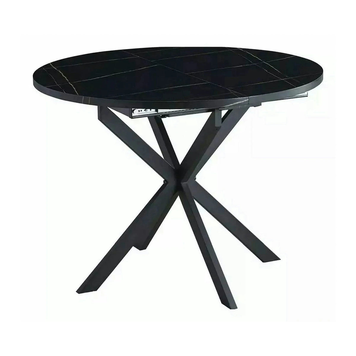 Masa extensibila pentru sufragerie GASTON, negru, 100/135x100x75 cm