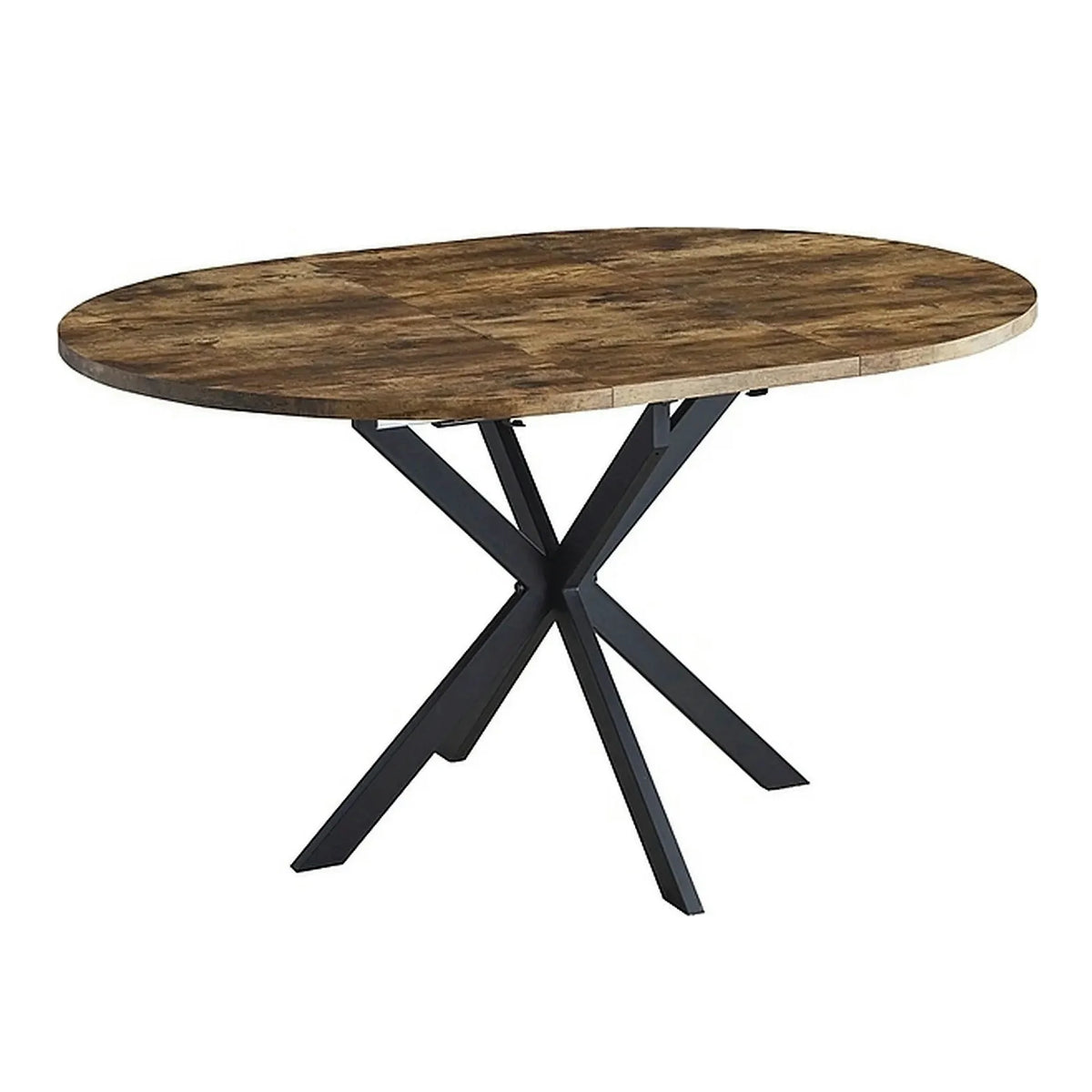 Masa extensibila pentru sufragerie GASTON, nuc/negru, 100/135x100x75 cm