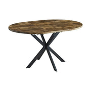 Masa extensibila pentru sufragerie GASTON, nuc/negru, 100/135x100x75 cm