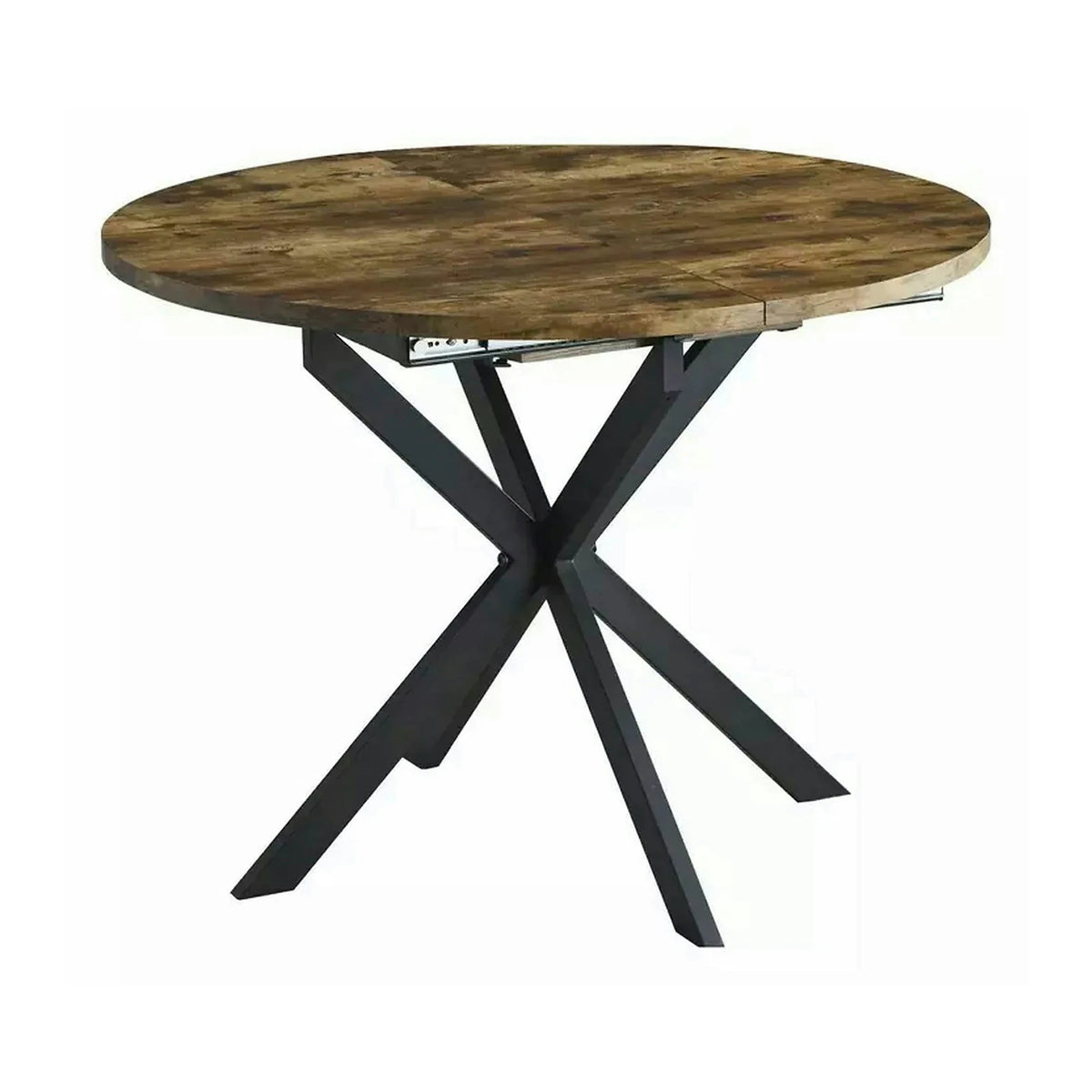 Masa extensibila pentru sufragerie GASTON, nuc/negru, 100/135x100x75 cm