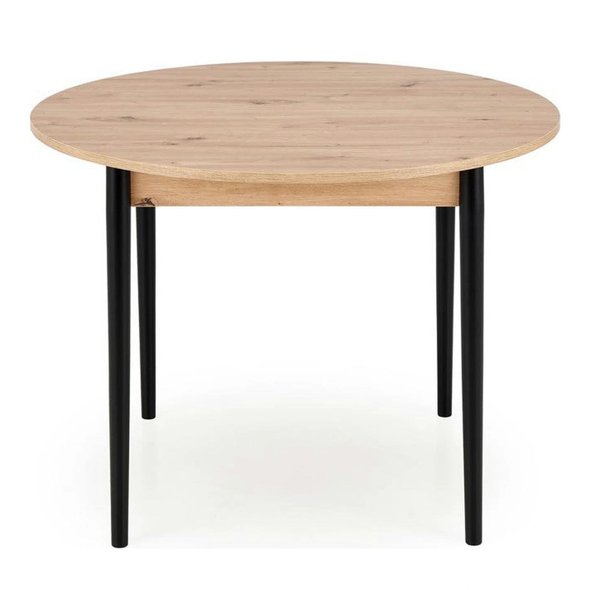 Masa extensibila PIVOT, stejar artisan/negru, PAL laminat/lemn, 102/142x102x75 cm