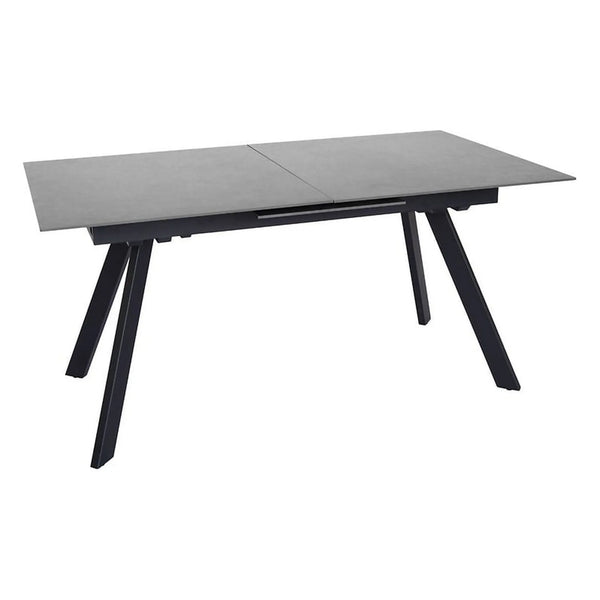 Masa extensibila PLANET, gri antracit/negru, ceramica/PAL, 160/200x90x76 cm