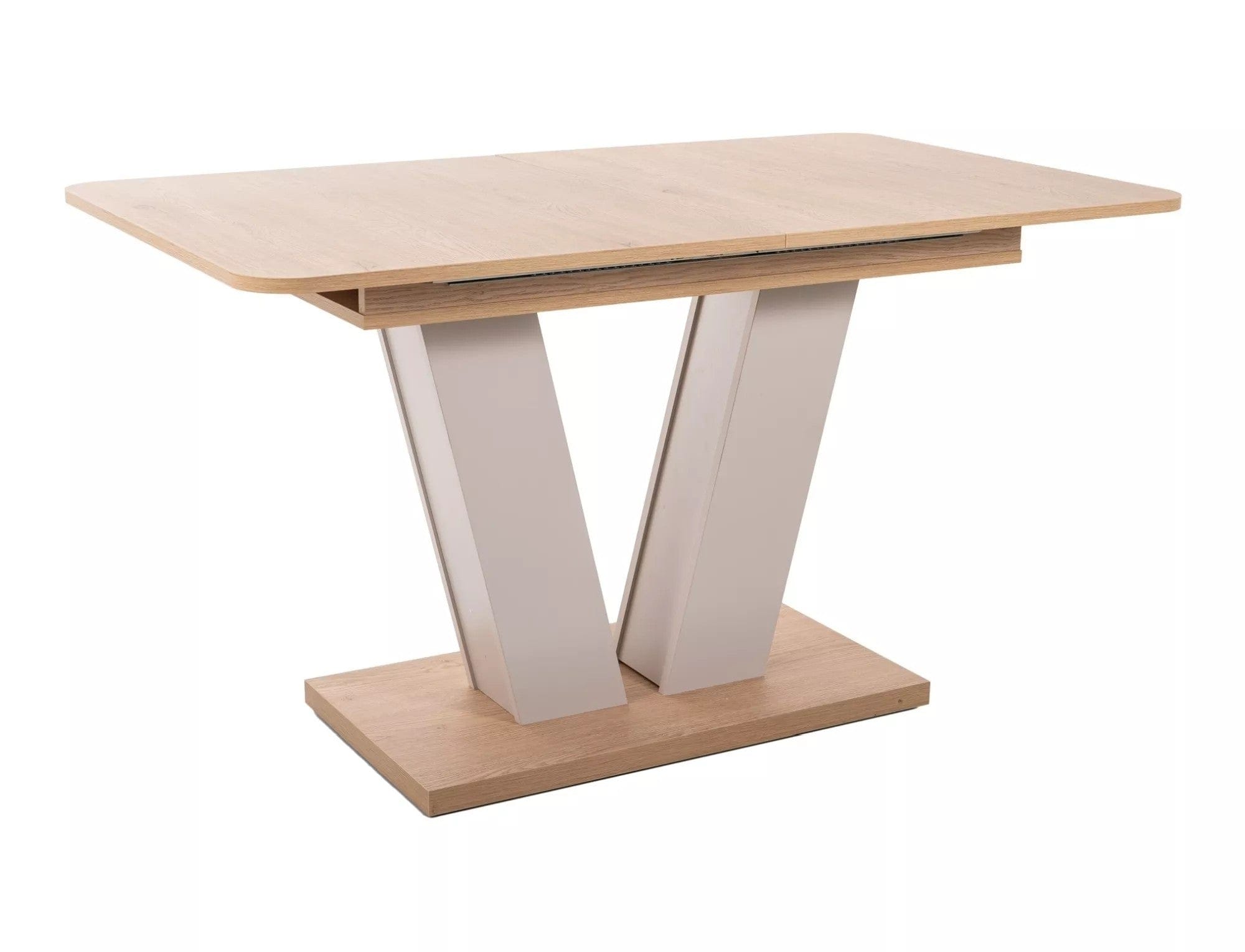 Masa extensibila PLATON, stejar/casmir, PAL laminat, 136/176x80x76 cm