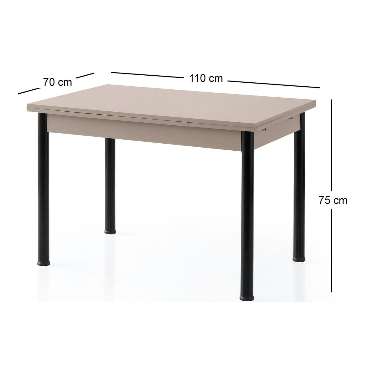 Masa extensibila POLO 1300, bej, PAL melaminat, 110/170x70x75 cm
