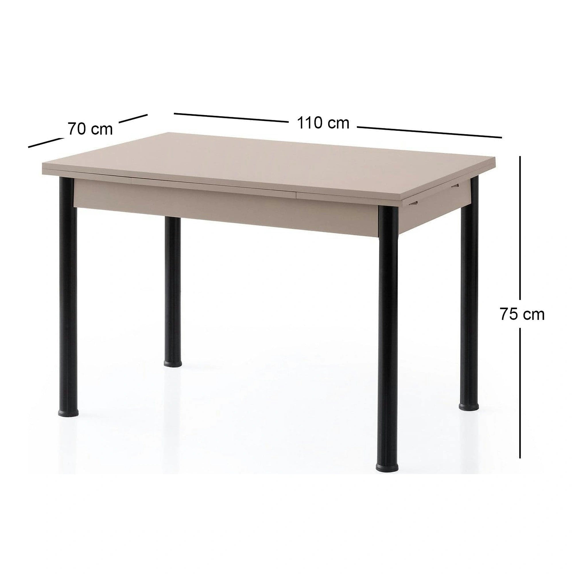 Masa extensibila POLO 1300, bej, PAL melaminat, 110/170x70x75 cm