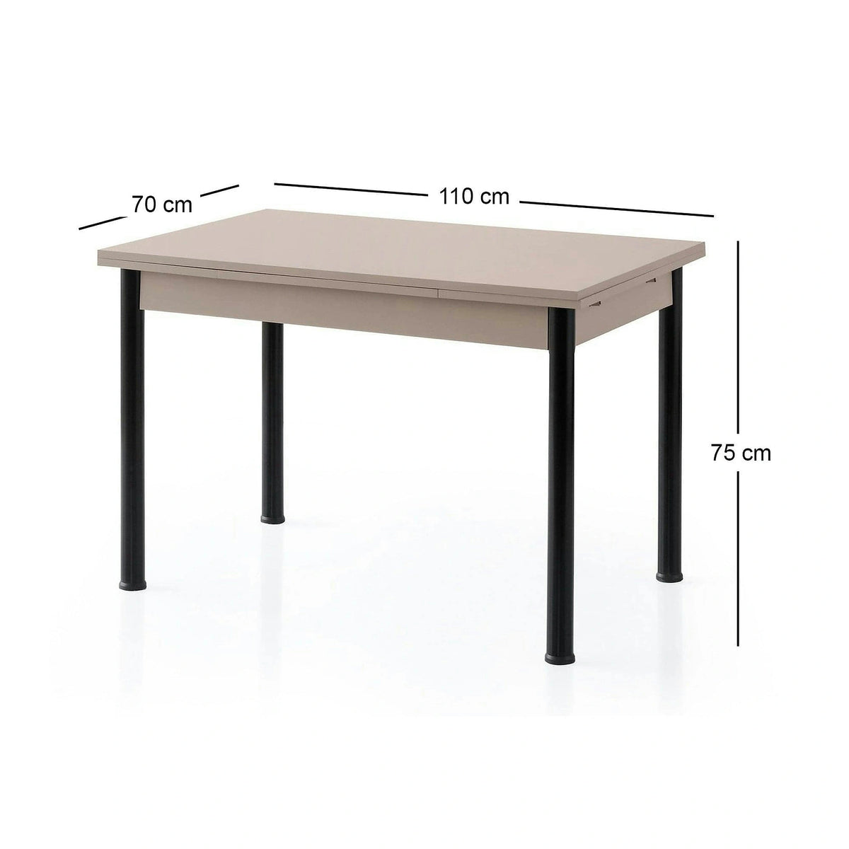 Masa extensibila POLO 1300, bej, PAL melaminat, 110/170x70x75 cm
