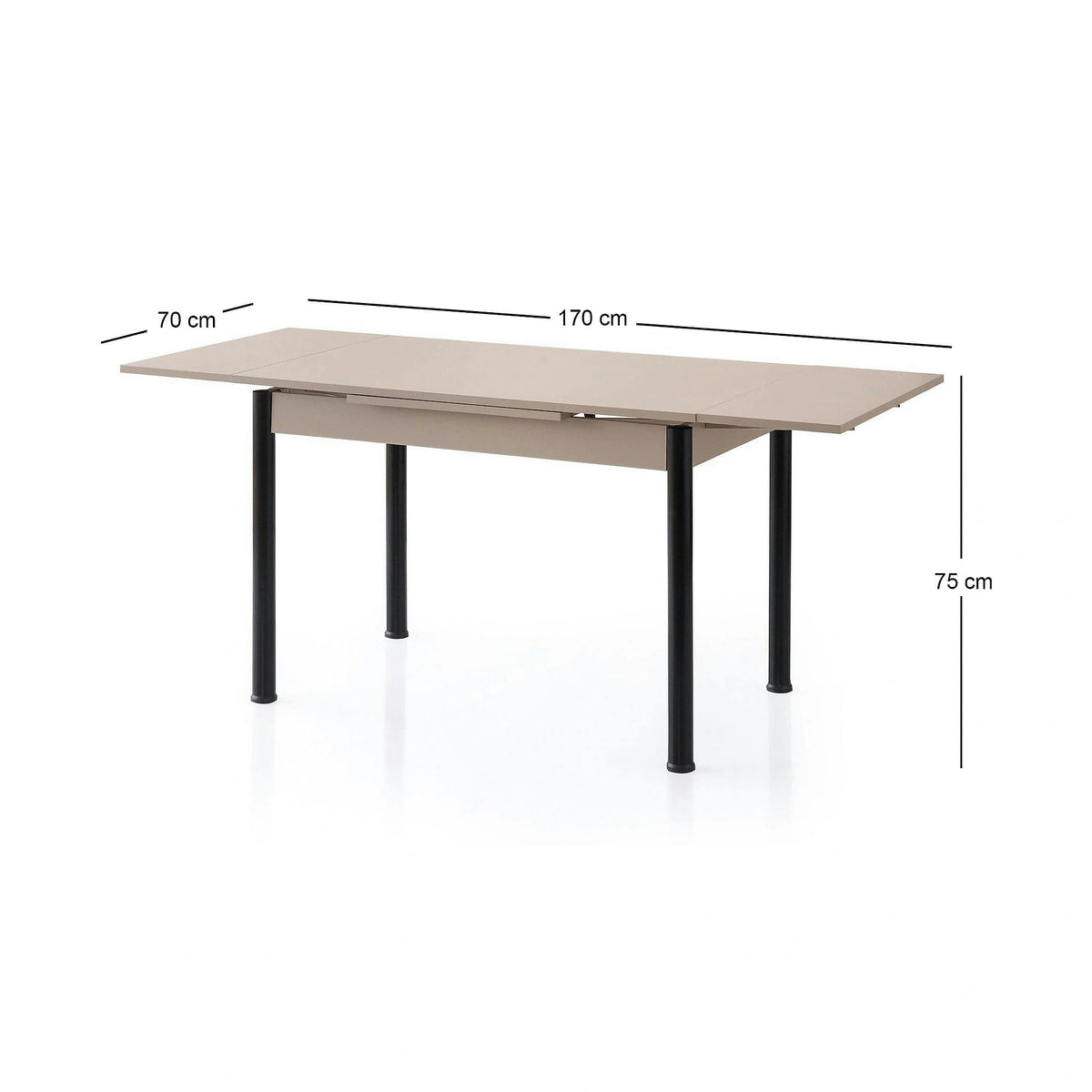 Masa extensibila POLO 1300, bej, PAL melaminat, 110/170x70x75 cm