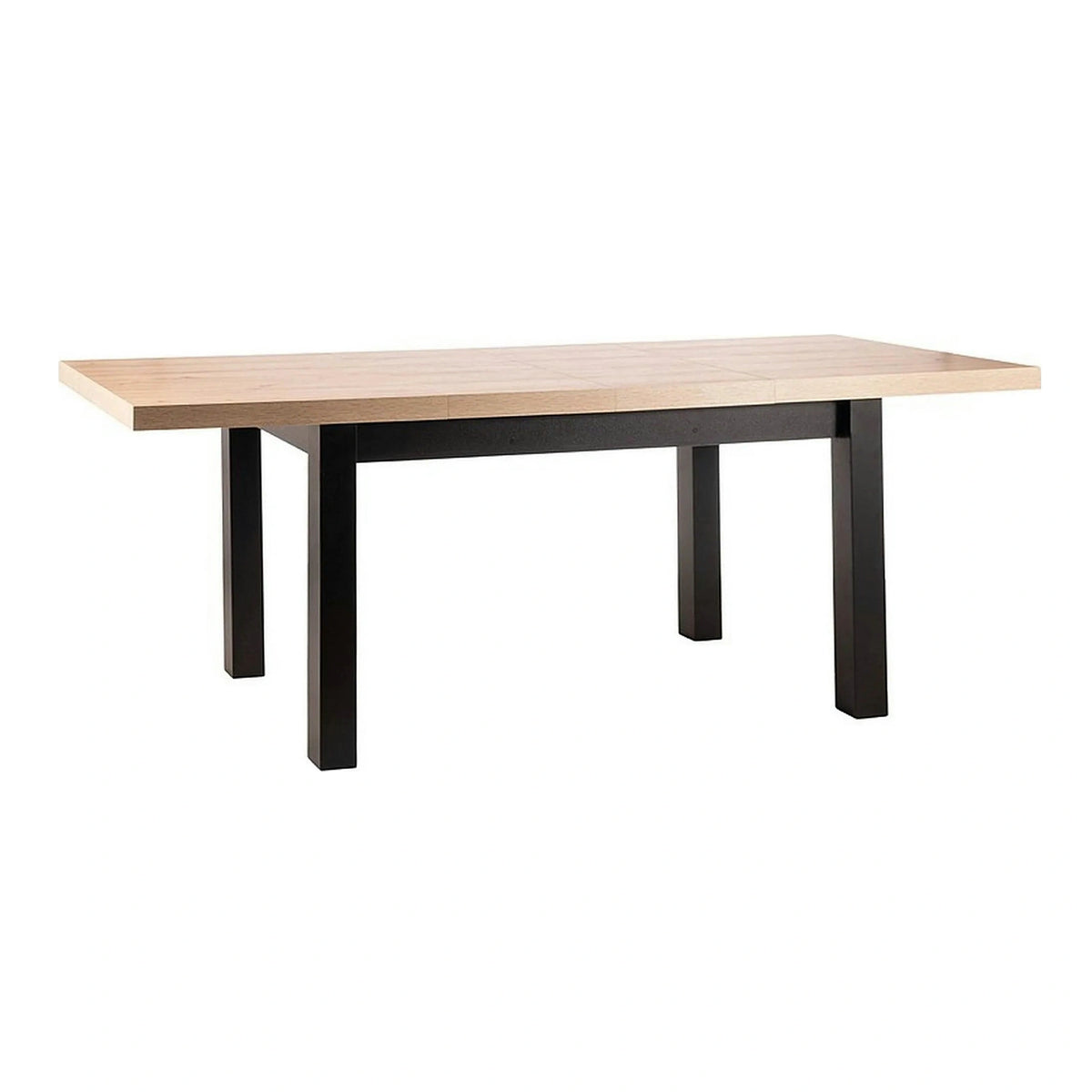 Masa extensibila PRESTO, stejar artisan/negru, PAL laminat, 140/218x80x78 cm