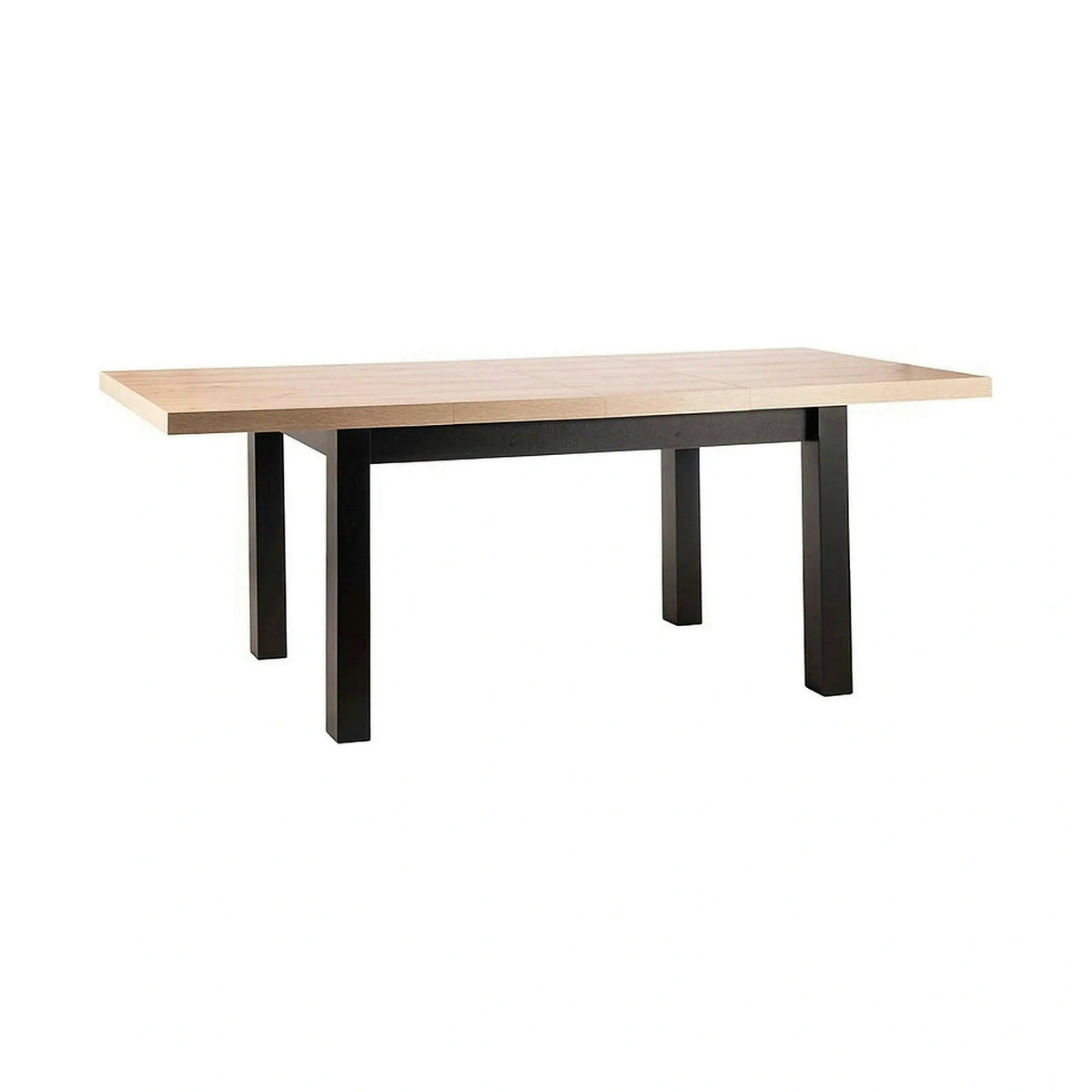 Masa extensibila PRESTO, stejar artisan/negru, PAL laminat, 140/218x80x78 cm