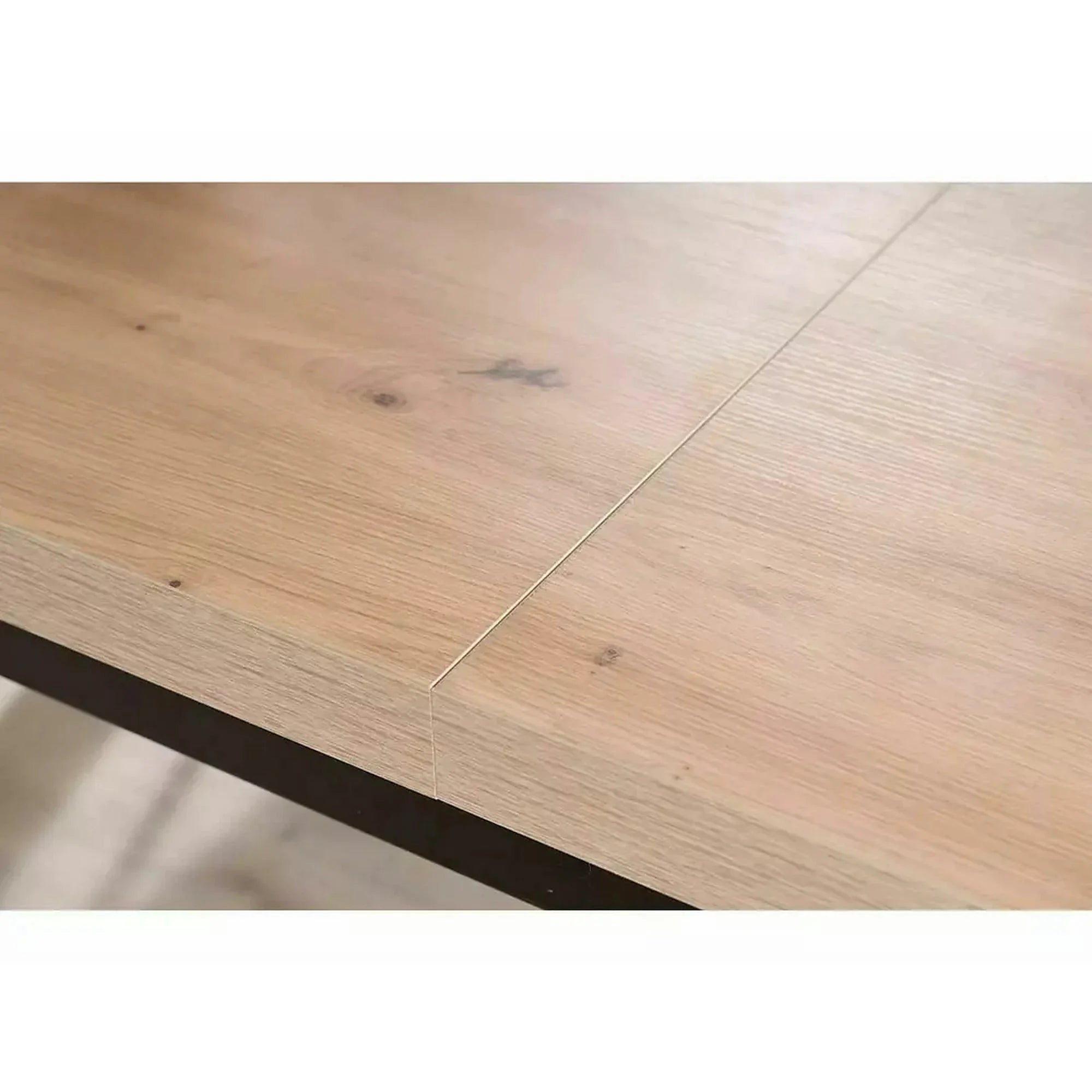 Masa extensibila PRESTO, stejar artisan/negru, PAL laminat, 140/218x80x78 cm